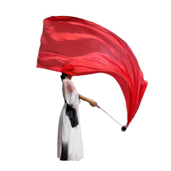 Belly Dance Veil Poi Faux Silk Scarf with Poi Ball Throwing Balls