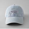 Letter Denim Baseball Cap With Adjustable Fit For Sun Protection And Breathability