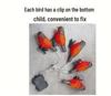 LED Solar Acrylic Bird String Lights - Outdoor Festive Decoration for Courtyard and Christmas Trees