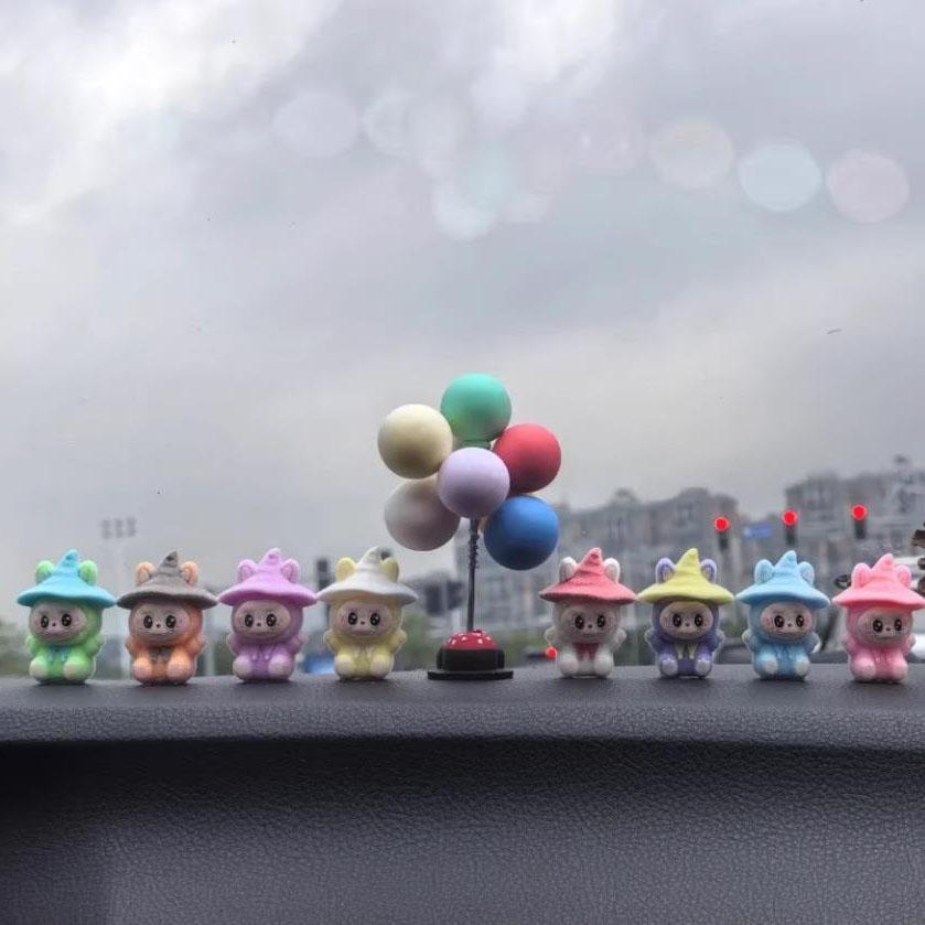 40Pcs Labubu Coin Purses & Key Chains / Key Chains Flocked Labubu Mini Keychain & Car Pendant Car Accessories Gifts