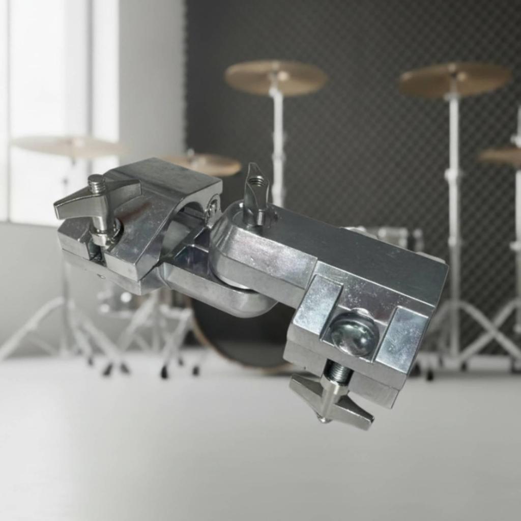Drum Rack Clamp with Hinged Sides Adjustable for Stage Rig, Drummers