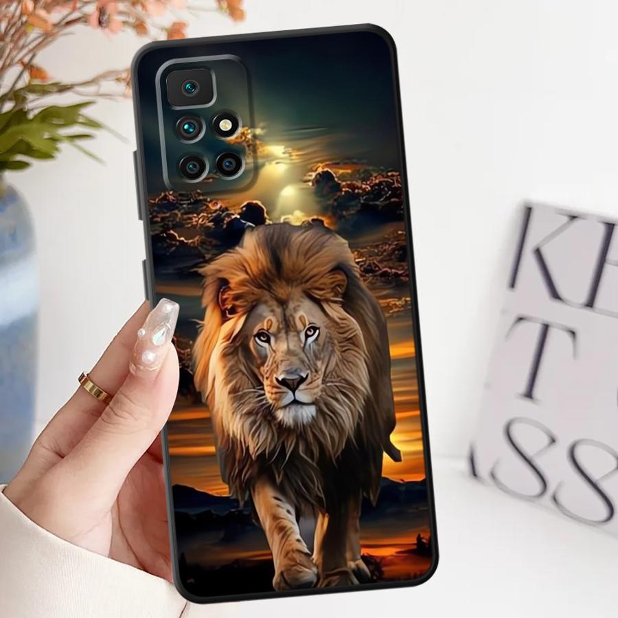 

Case for Xiaomi Redmi A5 K40 K50 Gaming A1 A2 Plus 12 10 K60 9T 12C 13C 9A 9C Soft Back Phone Cover Lion Crown Redmi A1+