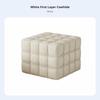 Cube Pouf Italian Design Ottoman Modern Luxury Geometric Shape for Homeowners, Home Decorators, Living Room, Entryway, Study