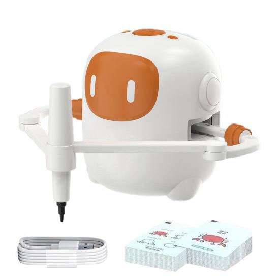 

Детский автоматический робот для рисования, игрушка со 100 карточками, интерактивный обучающий робот для рисования, обучающая игрушка, обучающее пособие для малышей, мальчиков и девочек, подарок белый