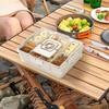Snack Box Container Cooling Snack Container Divided Serving Tray Reusable Platter 8-Compartment For Hiking School Party Lunch