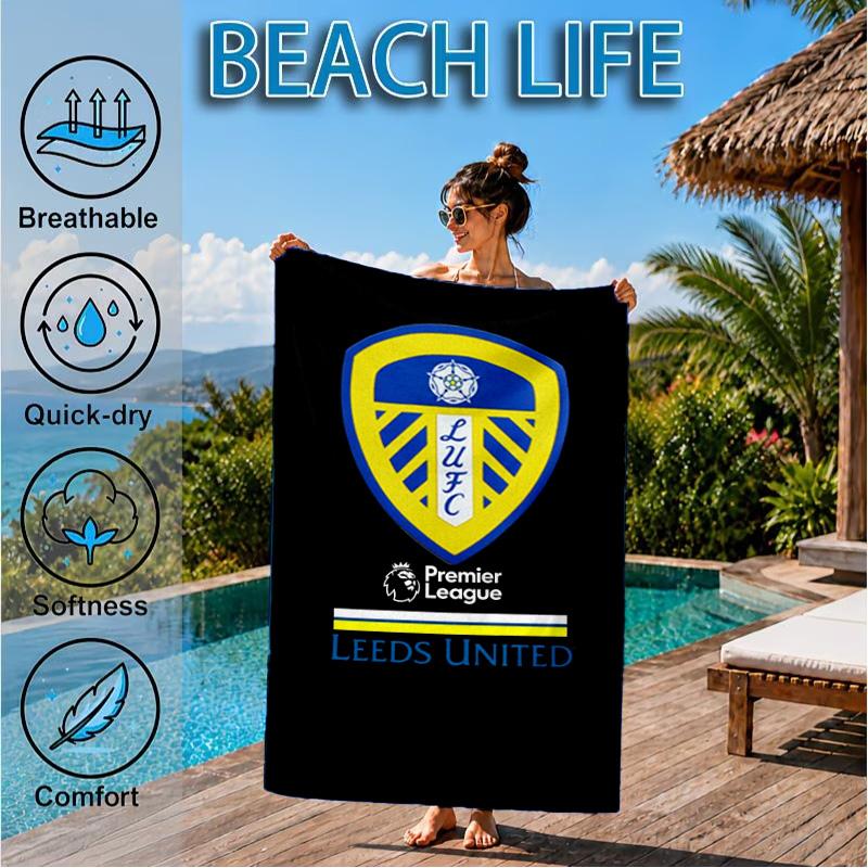 FC-Wappen-Design aufgedrucktes Mikrofaser-Strandtuch, Weich und saugfähig, Schnell trocknend, Ideal für Sommerreisen, Strand-Essential, Schwimmbad