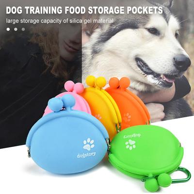 Sacchetto per snack in silicone per cani, per cani, per passeggiate, per addestramento, per cibo, per animali domestici, per viaggi all'aperto, per dolcetti per cani