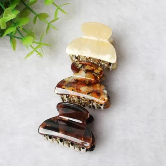 3pack Hair Clip Daisy Acrylic Plastic Small Hair Claw For Women Girls Fashion Gold Crab For Hair Tins Clamps Hair Accessories