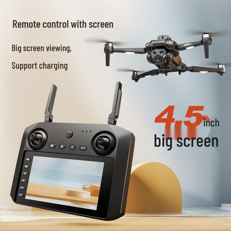 M33 Grenzüberschreitende Drohne: 4,5-Zoll-Bildschirm, Bürstenlos, Dreifachkamera, Ferngesteuertes Luftbildflugzeug