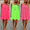 Sexy Women's Summer Casual Sleeveless Strap Backless Beach Dress for Evening Party