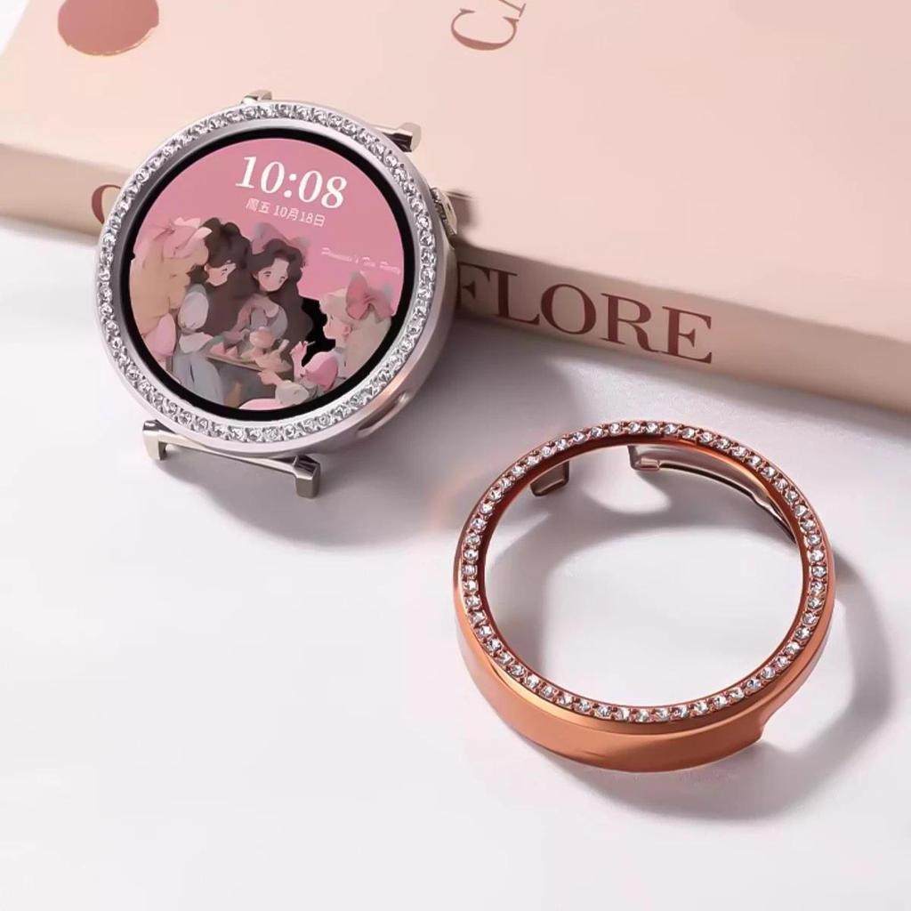 Diamond Women Case For Huawei Watch GT6 41mm Hard PC Cover Anti-Drop Bumper For Huawei Band GT6 41mm Hollow Protective Shell
