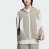 Adidas Future Style Woven Vest With Hood And Zipper Design Loose Fit Sleeveless Vest Men Vests Pebble-Silver Light-Gray JL9961