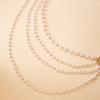 Baroque Style Faux Pearl Pendant Necklace Minimalist Design Body Jewelry  Sweater Accessories