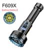 Rechargeable 9-LED High Lumen Tactical Flashlight, 10 Modes Waterproof EDC Flash Light Outdoor Survival Torch for Camping Hiking