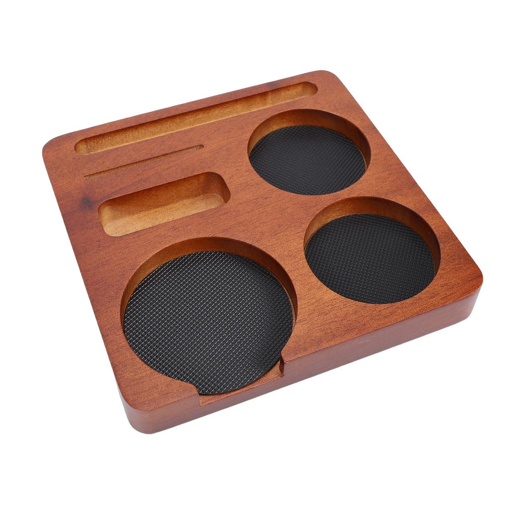   Filter Holder with Non-Slip Support for Coffee Pressing Station in Walnut Wood