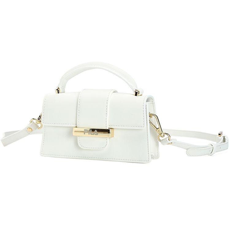 Fila Fashion Casual PU Commuter Shoulder Crossbody Tote Bag Small Women Bags Yellow White F13W248161F-IV