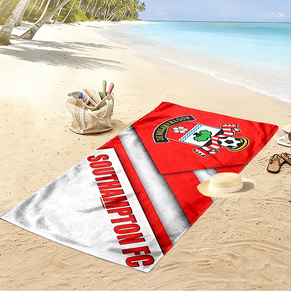 Giant Beach Towel with Southampton FC English Club Badge, Quick Dry Microfiber, Soft and Absorbent, for Beach Pool Travel Gift