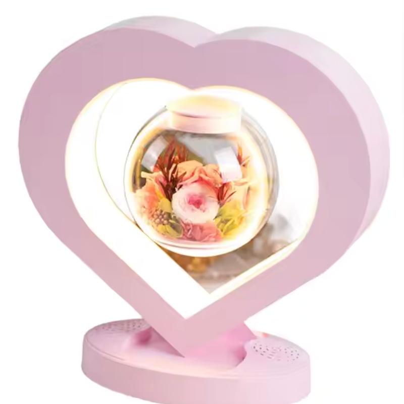 Flor Eterna com Levitação Magnética e Alto-falante Bluetooth Presente Único para Mãe, Namorada, Dia dos Namorados, Presente Romântico