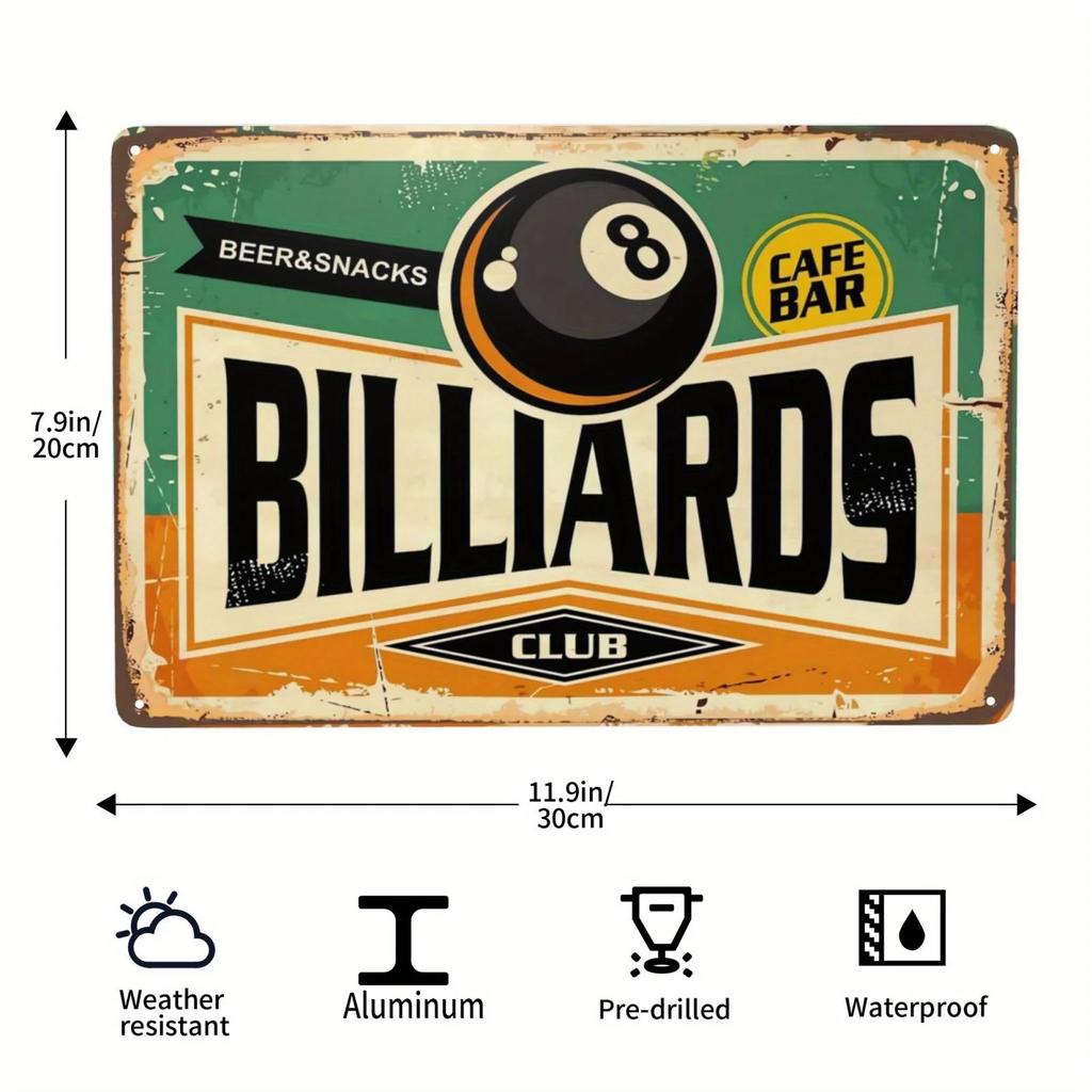 FJ Vintage Bar Signs Bar Decor Funny Bar Open Metal Signs for Home Bar Man Cave Decor Signs 20x30 Cm Retro Bar Metal Iron Signs