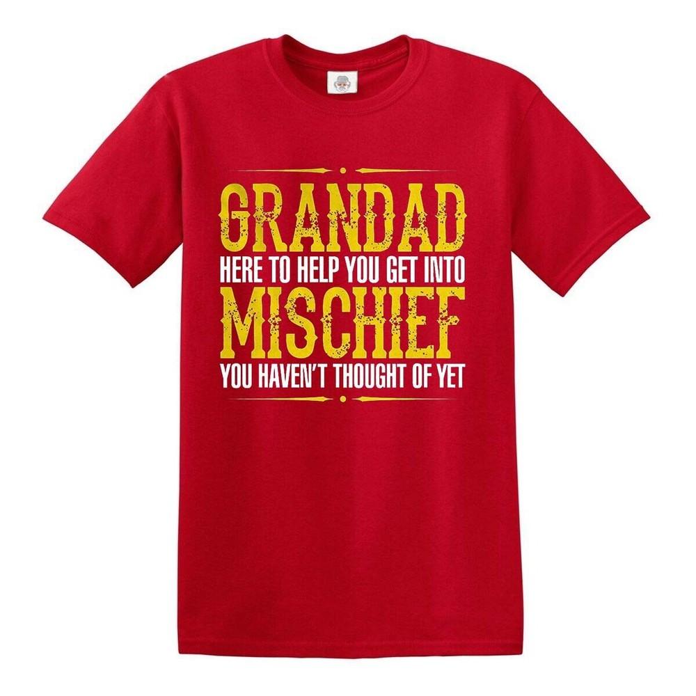 Grandad mischief mens tshirt funny gift for dad inspired top fathers day tshirt 2XL