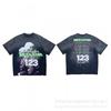 RRR123 Washed Vintage Streetwear Graphic Tee Unisex Loose Fit Cotton Short Sleeve T-Shirt