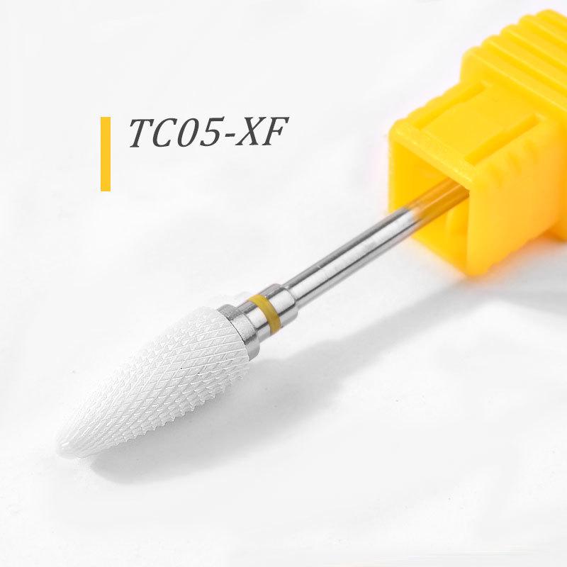 Ceramic Bullet-Shaped Nail Drill Bit for Nail and Dead Skin Removal
