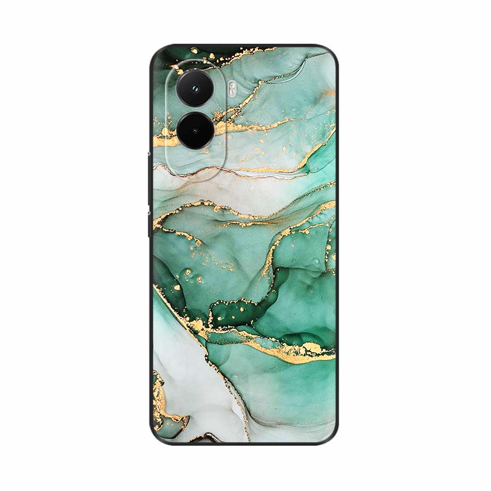For Poco M7 4G Case Flowers Cartoon Animals Cool Style Soft Silicone Black Phone Cover For Xiaomi Poco M7 Case Fundas M 7 Bags