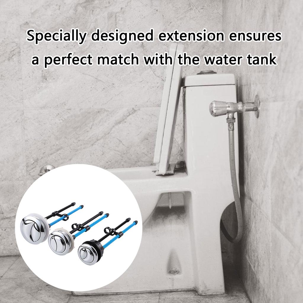 Extended Dual Button Toilet Tank Part Easy Installation Long Design Toilet Flushing ABS for Efficient & Quiet Flushing