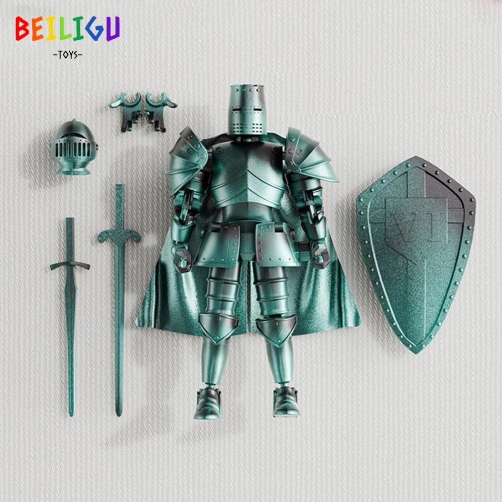 Medieval Knight Multi-Joint Movable DIY Action Figures Weapon Warrior Robot Sword Shield Assembly Toy Children's Holiday Gift