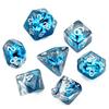 RPG Dice Set Ice Dragon Eye Set of 7 Epoxy Dice