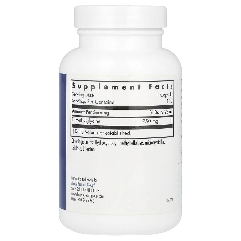 Trimethylglycin, 100 Veggie-Kapseln