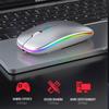Souris Sans Fil Bluetooth 5.0 Avec Lumière RGB Rechargeable par USB Pour Ordinateur Portable PC Macbook Souris Gaming 2.4GHz 1600DPI