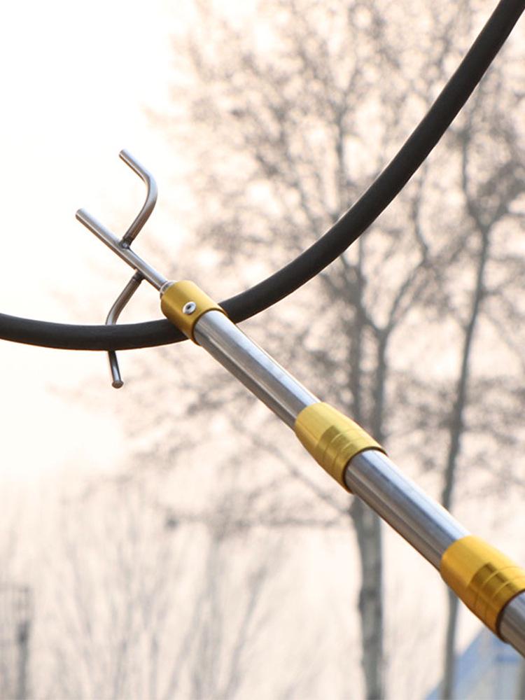 Telescopic Wire Pulling & Clothes Hanging Hook for Outdoor Use