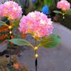 Realistic Solar Embroidered Flower Lamp Decorative Lighting Outdoor Hydrangea Light  Patio Decor
