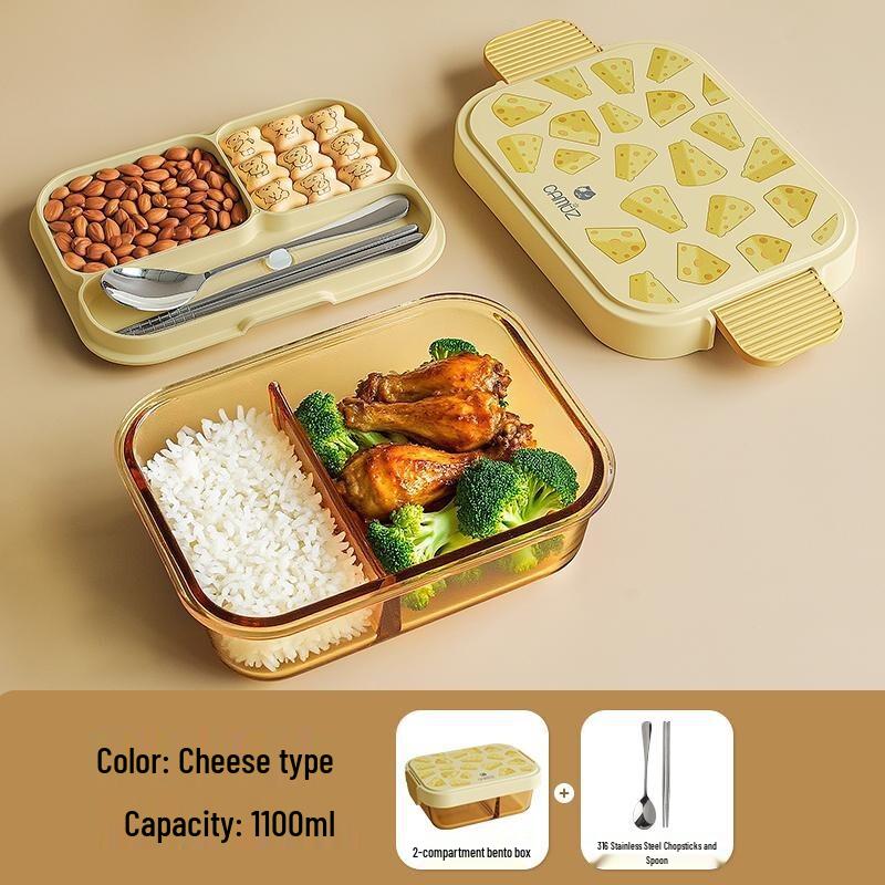 CAMUZ Amber Glass Lunch Box with Utensils