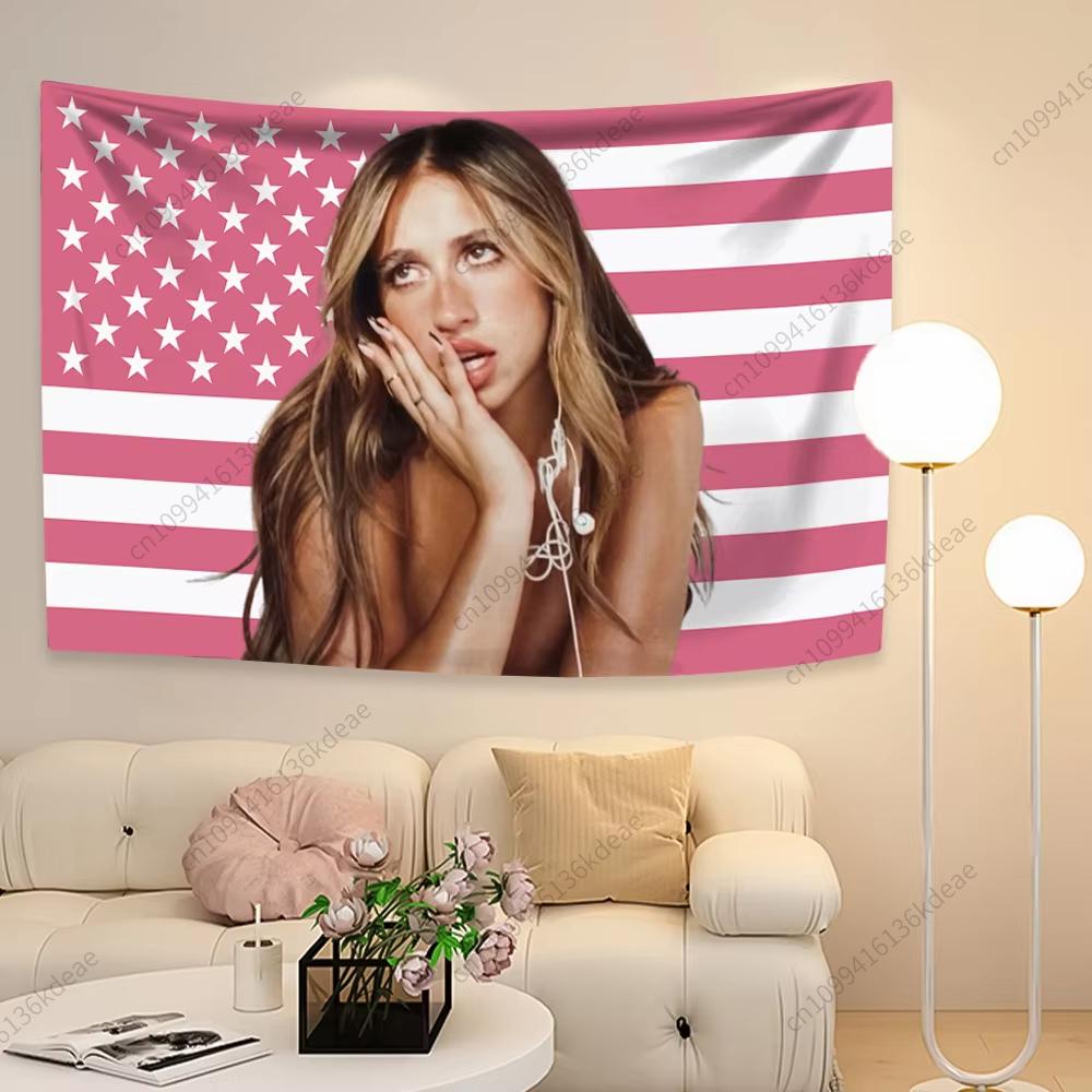 Rosa Amerikanische Flagge Sängerin Tate Mcraes Wandteppich Wandbehang Wandteppiche Ästhetische Tapeten Hintergrund Konzertbanner Raumdekoration