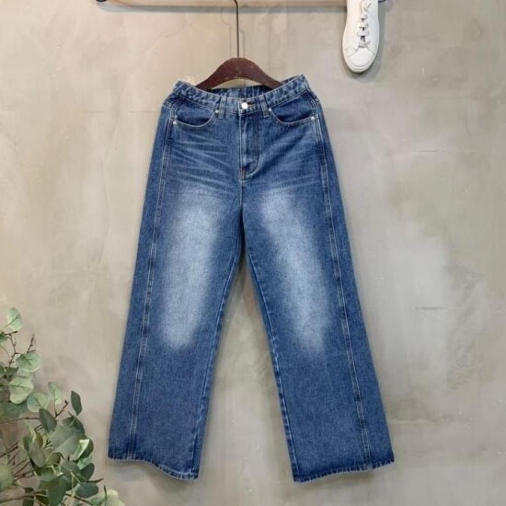 C S In The Room uniSex Ykk Zipper Hidden bandIng waShed lIne Straight Wide jeanS