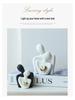 Nordic Luxury Mini Ceramic Heart Couple Ornament for Home Decor