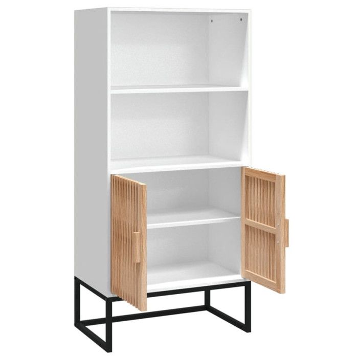 VidaXL Buffet blanc 60x35x125 cm bois d'ingénierie, buffet, meuble de rangement, placard, armoire, meuble de salon, meuble 352133