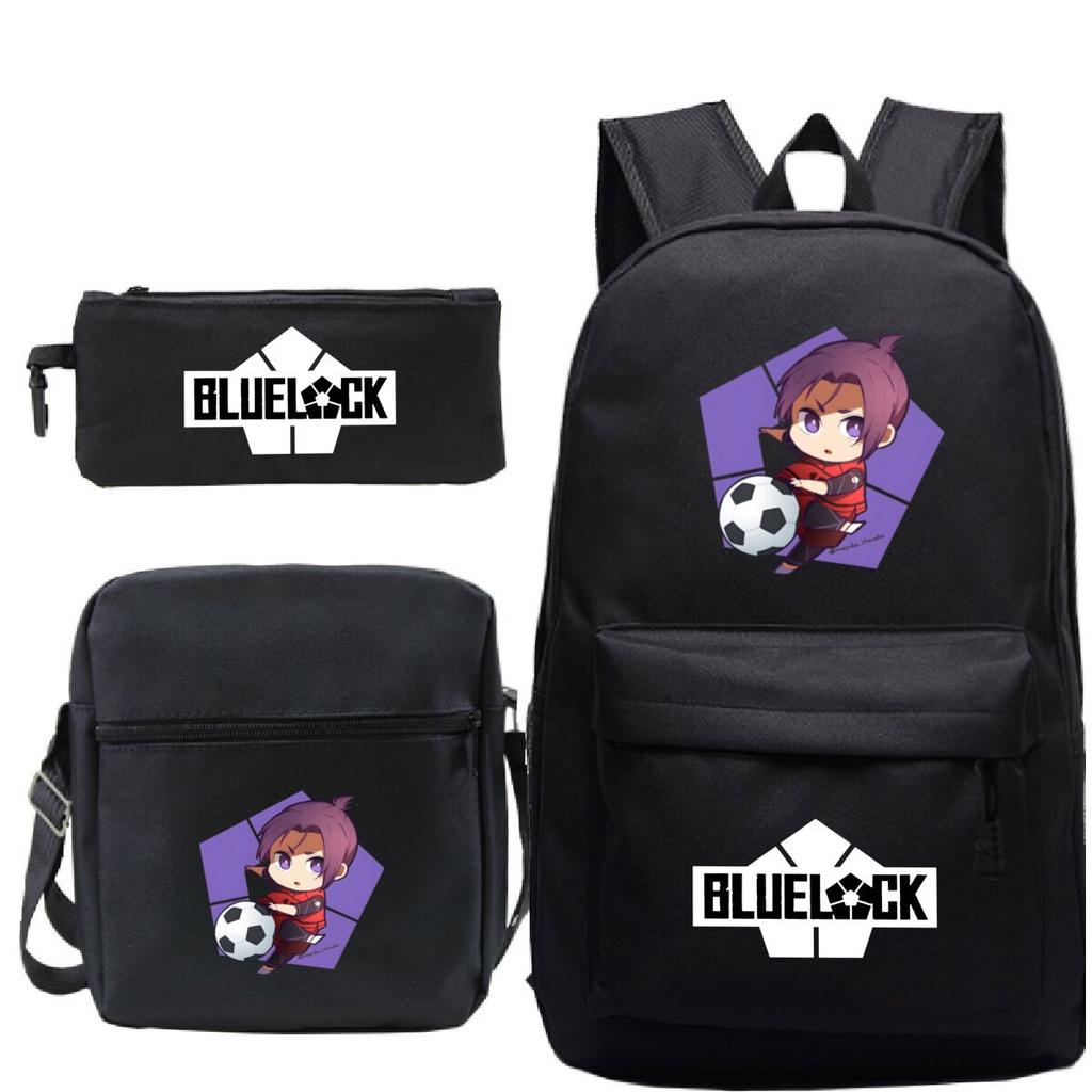 Japanese Cartoon Peripheral Printing Children'S Schoolbag, Primary And Secondary School Student Stationery Set, Shoulder Backpack Three-Piece Set