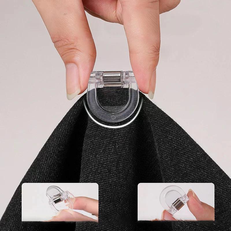 Clothing Clips For Trouser Leg Shortening Invisible Fixing No Sew Hidden Hem Device Prevent Dragging On Pants DIY Sewing