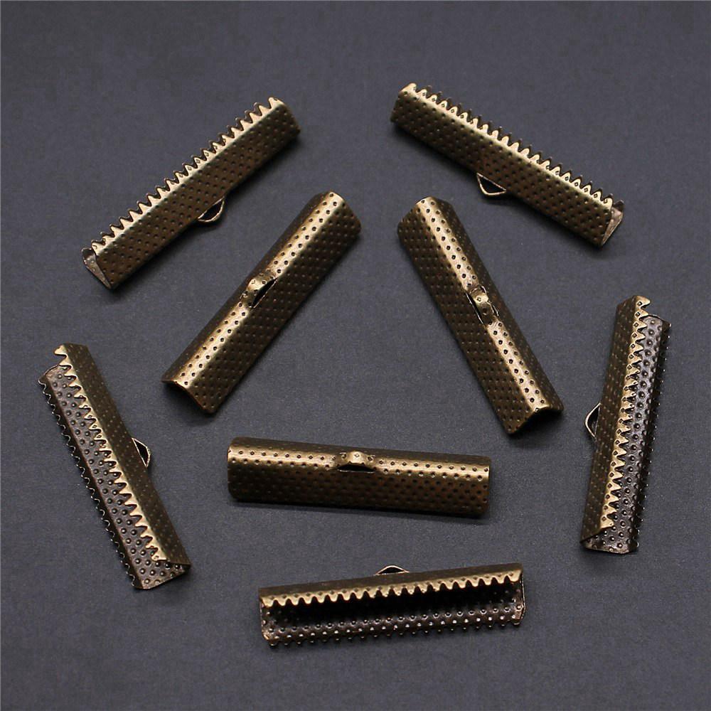 Bandenden Crimp-Clips Antikstil Zubehör für die Schmuckherstellung 8 Größen 4 Farben