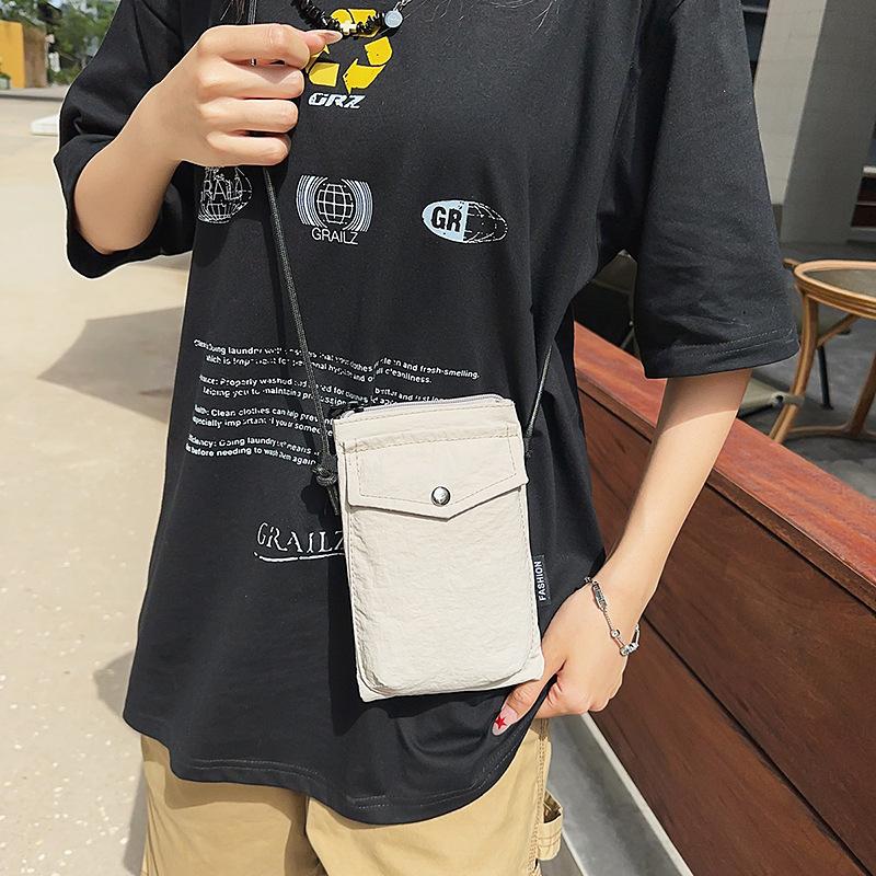 Simple mini canvas bag bag women's fashion mobile phone bag casual versatile travel shoulder messenger bag