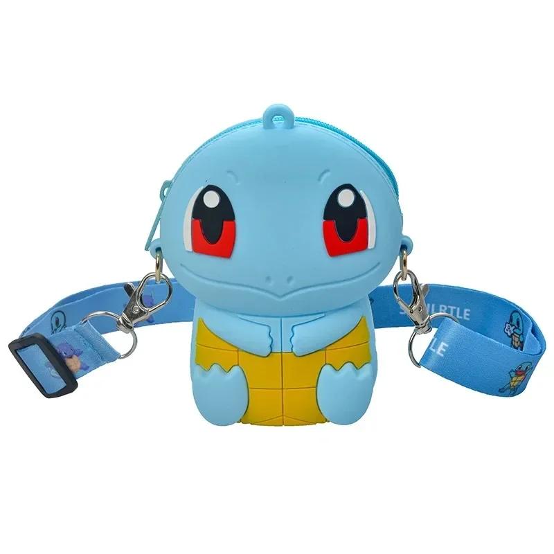 Anime Pikachu Lovely Fashion Bag Princess Small Storage Silicone Purse Messenger Cartoon Figures Model Toys Kids Gift