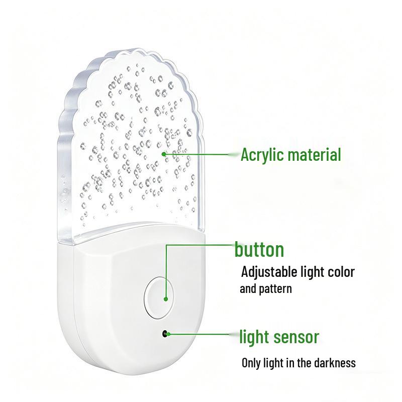 Colorful Dimmable Night Light - EU, US, UK Specs, ETL Certified, Irregular Shape