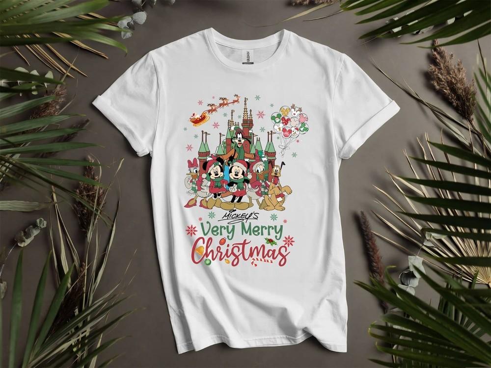Mickey's Verry Merry Christmas T-shirt T Shirt Men Women Unisex Tshirt I106