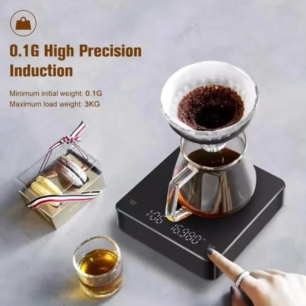 LED Screen Pour Over Drip Scale Auto Power Off Kitchen Scale High Precision Scale  Espresso Making
