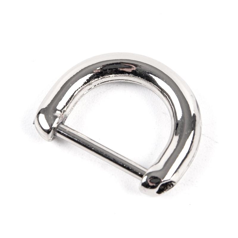 Kovová D-kroužková přezka, třmenový uzávěr pro kožené řemeslo, popruh na tašku, opasek, rukojeť
