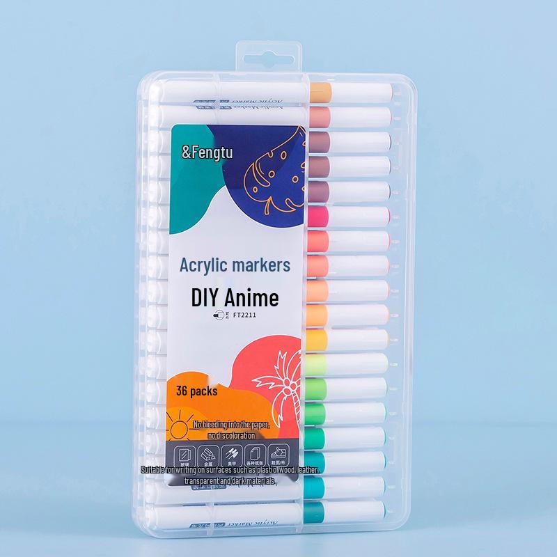 Children's Waterproof Quick-Drying Washable Acrylic Marker Pen Set for Graffiti and School Use