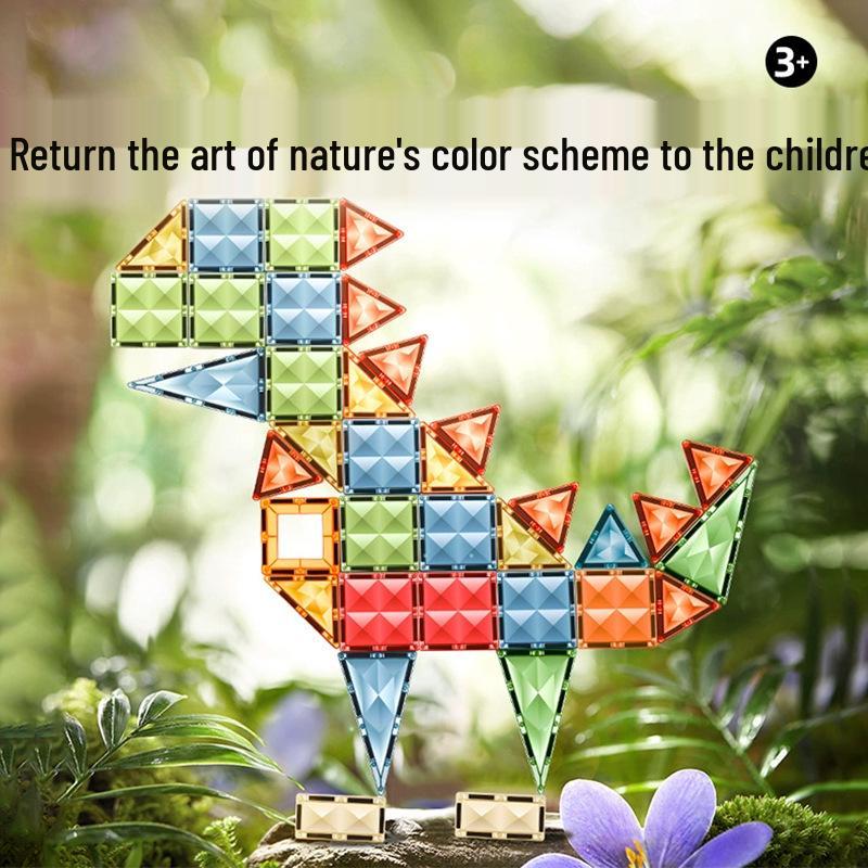 

Набор магнитных плиток: Витражные строительные блоки для малышей